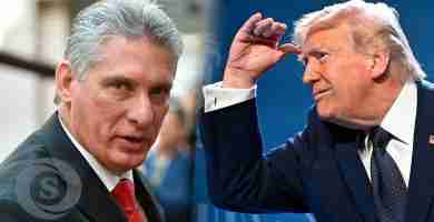 Miguel Díaz-Canel y Donald Trump