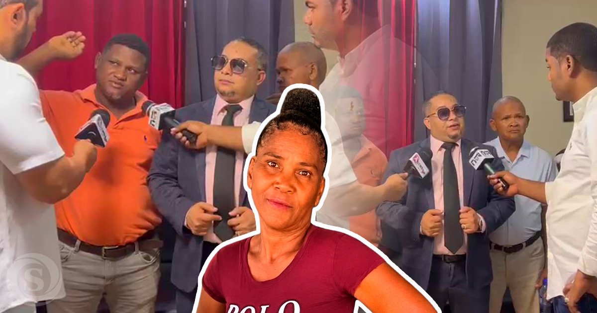 Montaje con una fotografía de Rosa Marte ("Rosita") y familiares ofreciendo declaraciones a la prensa sobre su desaparición en San Francisco de Macorís.