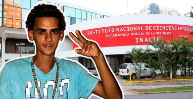 Joven frente a las instalaciones del Instituto Nacional de Ciencias Forenses (INACIF)