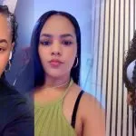 Collage de tres fotografías de una joven de cabello rizado y largo, mostrando diferentes momentos y estilos personales.