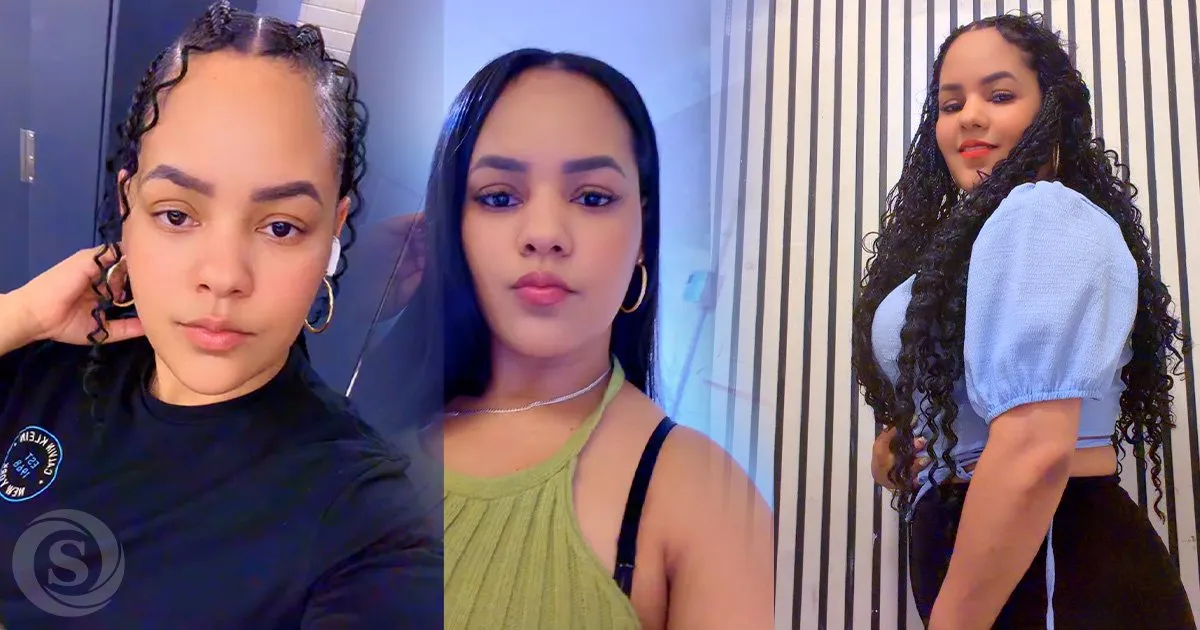 Collage de tres fotografías de una joven de cabello rizado y largo, mostrando diferentes momentos y estilos personales.