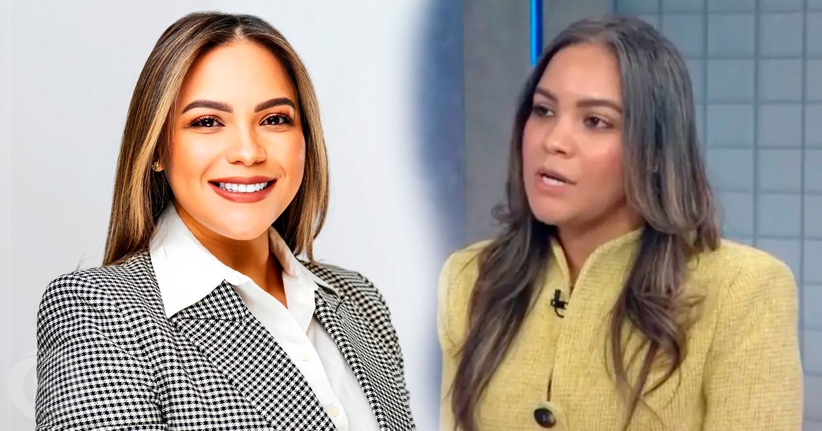 Stephanie Duluc, ejecutiva dominicana de SOMOS Community Care, en un retrato institucional y durante una entrevista televisiva tras el caso de la demanda contra los New York Yankees.