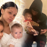 Fotografías de una madre con sus hijos y varias imágenes familiares relacionadas con el caso de Erie, Pensilvania.