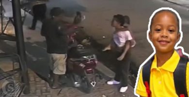 Niño Samy y presunta menor captados por cámaras de seguridad en Los Tres Brazos
