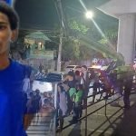 Cristopher Tolentino Devora, alias El Mello, junto a una escena nocturna de un operativo policial en Santiago.