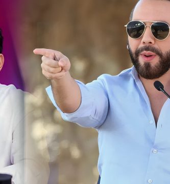 Eduardo Saint Hilaire y Nayib Bukele en imagen relacionada con el supuesto plan de seguridad para Haití