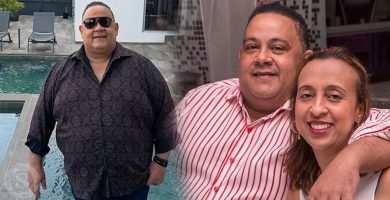 Peña Suazo junto a su esposa en fotografías de diferentes momentos de su vida personal.